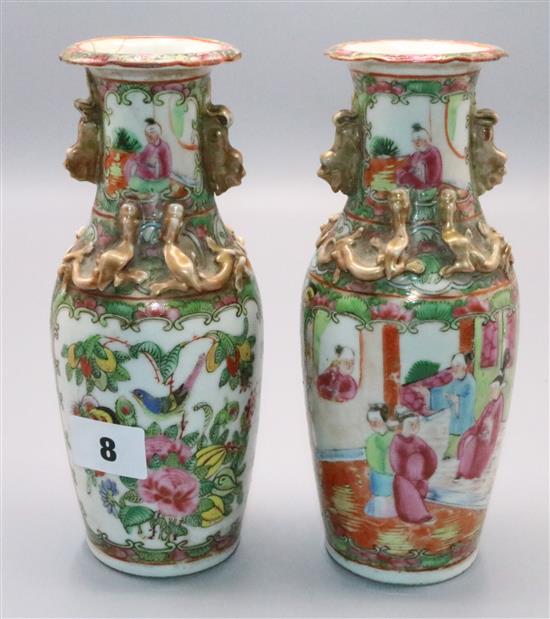 Pair Cantonese vases A/F